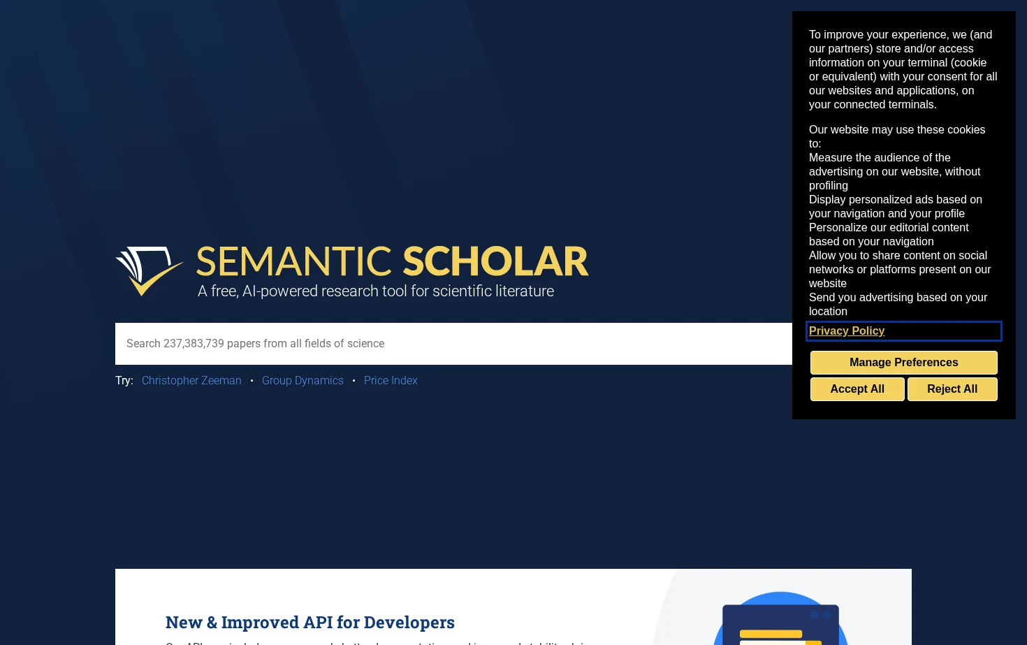 Semantic Scholar 页面快照